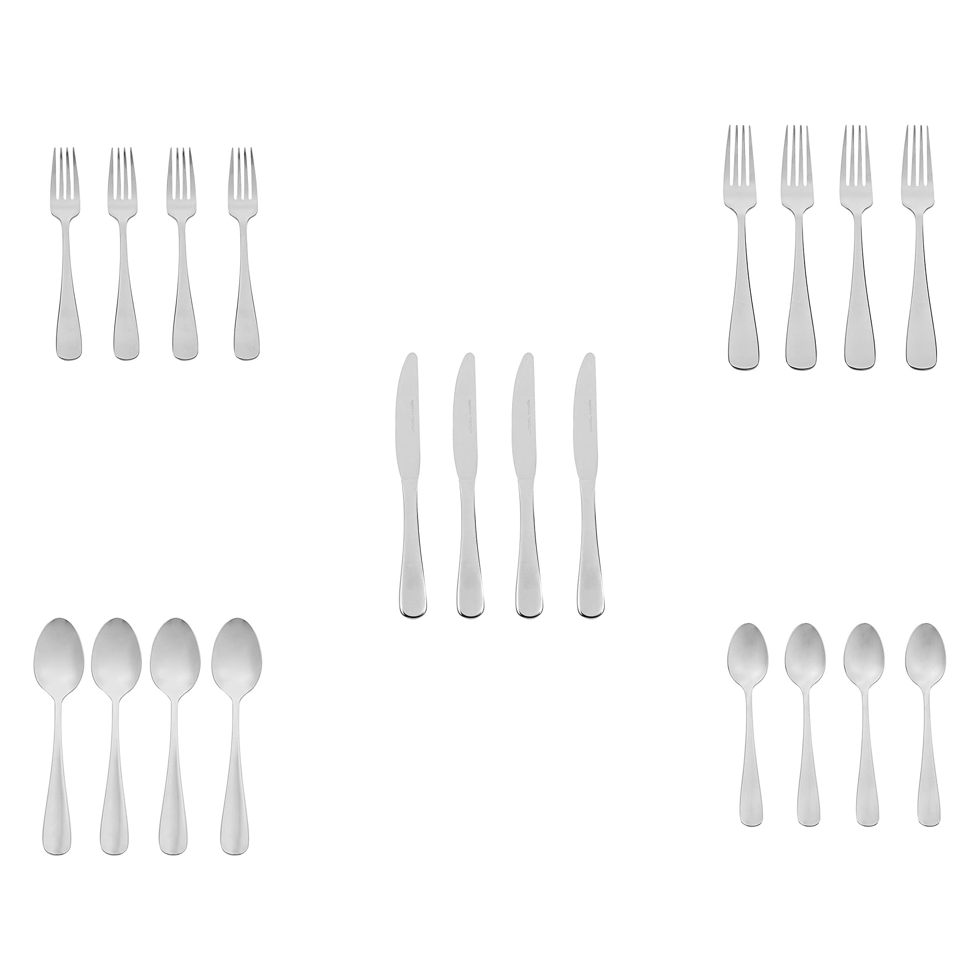Foto 6 pulgar | Juego De Cubiertos Amazon Basics De Acero Inoxidable De 20 Piezas - Venta Internacional.
