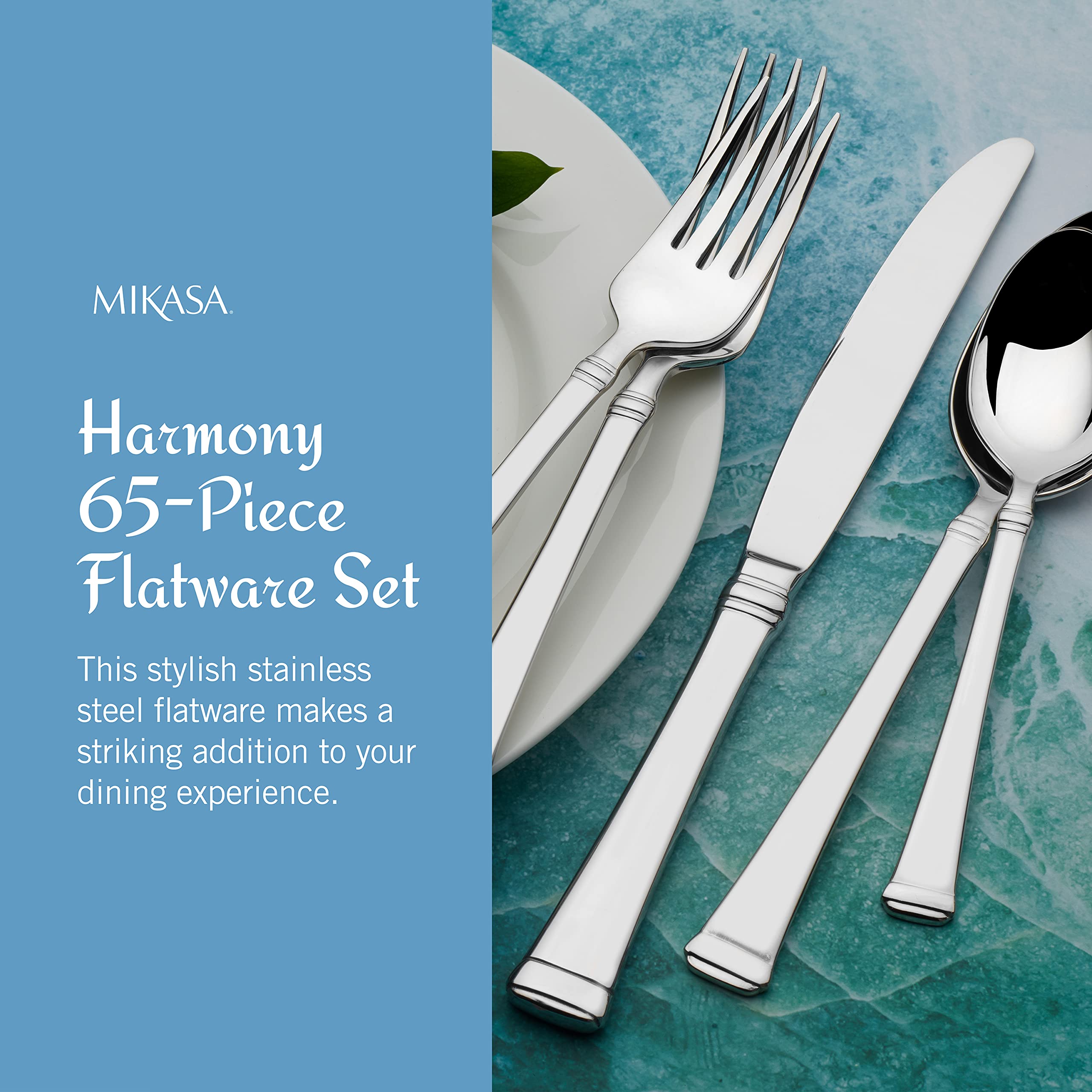 Foto 3 | Juego De Cubiertos Mikasa Harmony Para 12 Personas  65 Piezas - Venta Internacional.
