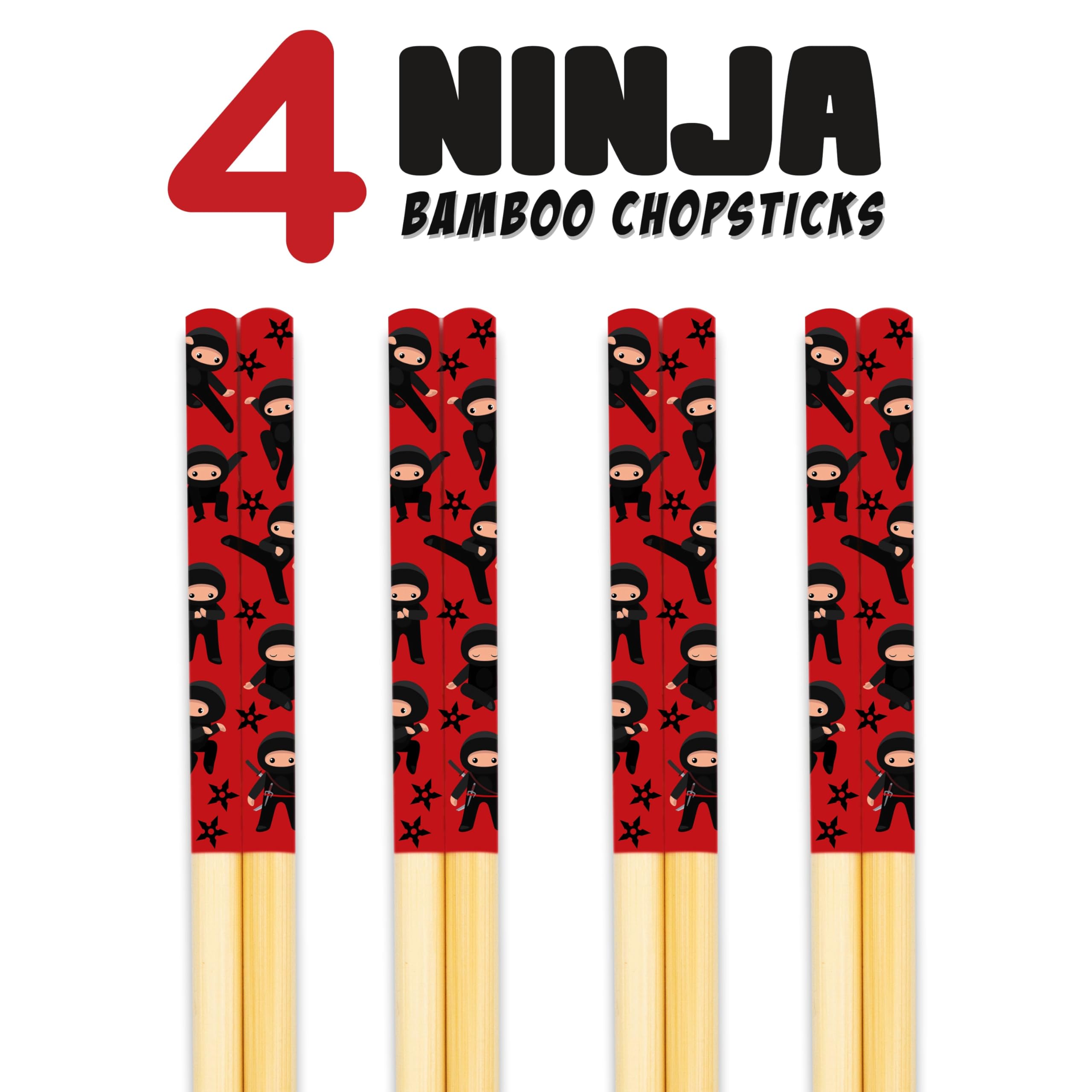 Foto 3 pulgar | Juego De Palillos Gamago Ninja 2 Bamboo  4 Pares  23 5 Cm  Reutilizables - Venta Internacional.