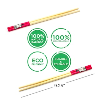 Foto 3 | Juego De Palillos Gamago Kitten Bamboo 5 Pares 23 5 Cm Color Rojo - Venta Internacional.
