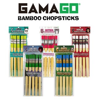 Foto 6 | Juego De Palillos Gamago Kitten Bamboo 5 Pares 23 5 Cm Color Rojo - Venta Internacional.