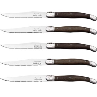 Foto 1 | Juego De Cuchillos Laguiole Chef Grill Mxodd-005 5piezas 23 Cm Acero Inoxidable