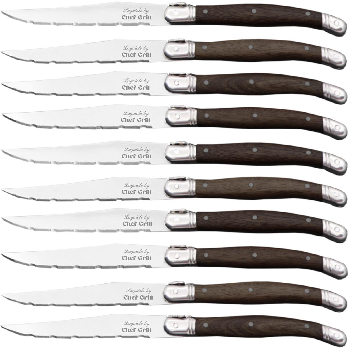 Cuchillos Para Corte Superior Chef Grill Mxodd-008 10piezas 23 Cm  Acero Inoxidable