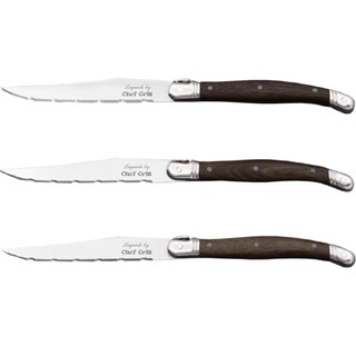 Foto 1 | Cuchillos De Acero Inoxidable Chef Grill Mxodd-003 3piezas 23 Cm Acero Inoxidable