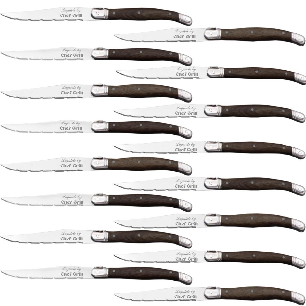 Cuchillo Para Cortes De Carne Chef Grill Mxodd-011 16piezas 23 Cm  Acero Inoxidable