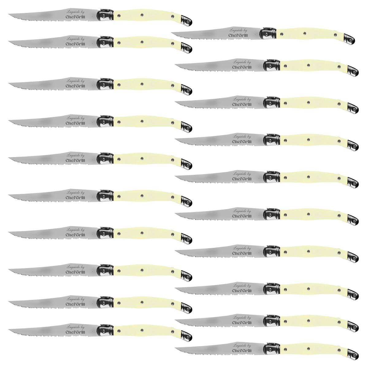 Cuchillos Resistentes Chef Grill Mxory-013 20 Pzas 23 Cm Marfil