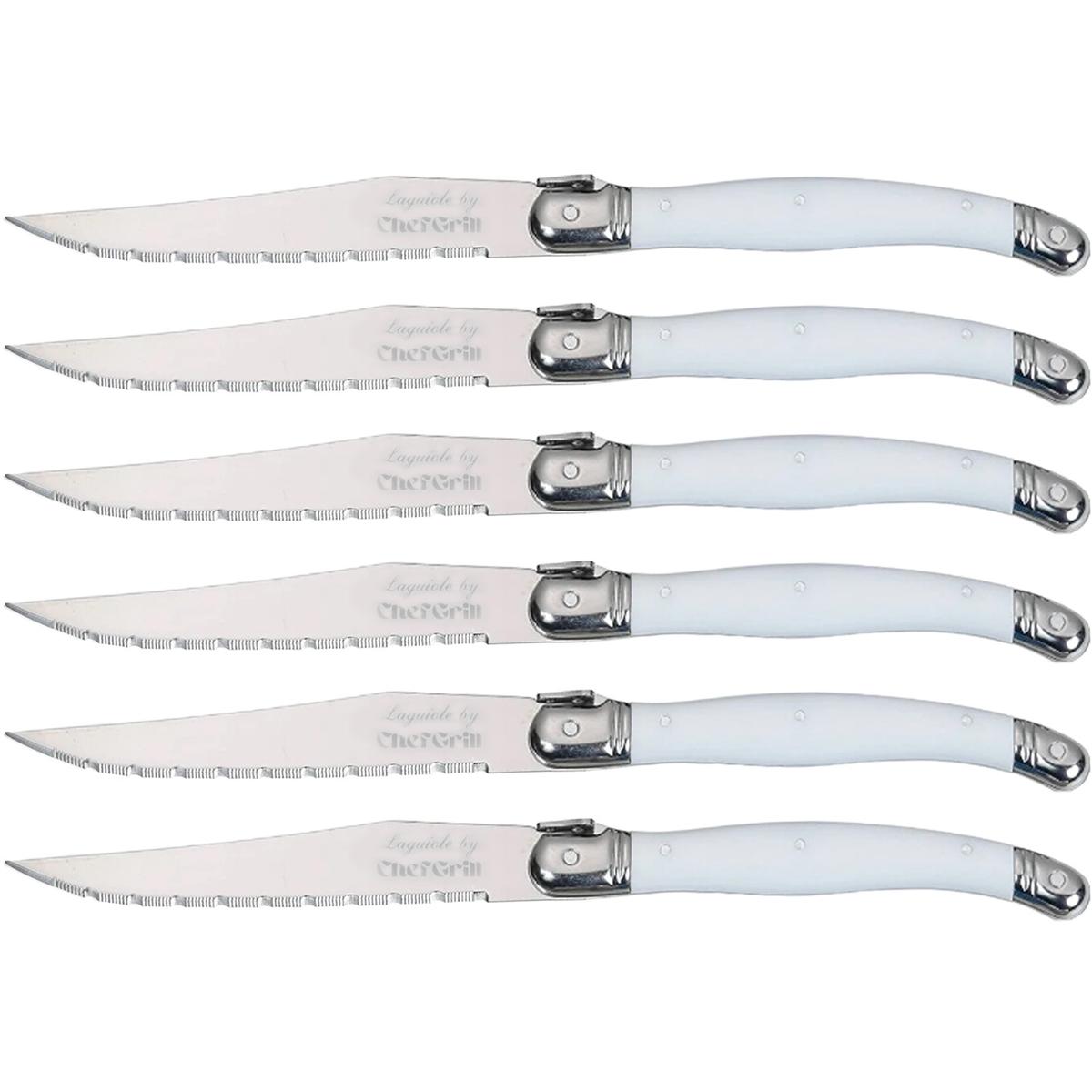 Cuchillo Grande Para El Hogar Chef Grill Mxwbe-006 6pzas 23 Cm Blanco