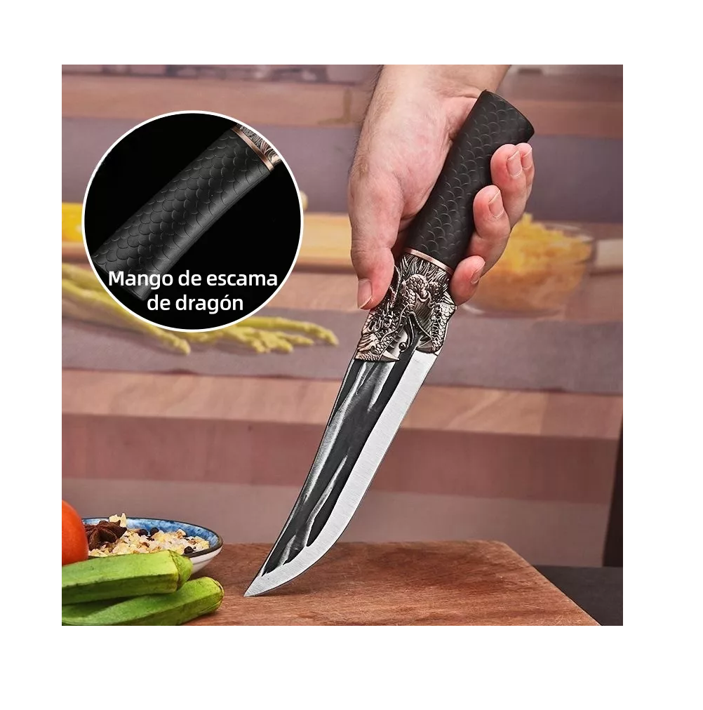 Foto 4 pulgar | Cuchillos para Carnicero Cabeza Deshuesar Redonda para Cocina 3 piezas Negro