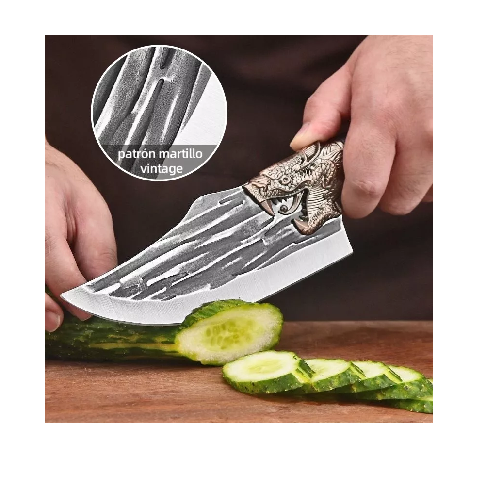Foto 5 pulgar | Cuchillos para Carnicero Cabeza Deshuesar Redonda para Cocina 3 piezas Negro