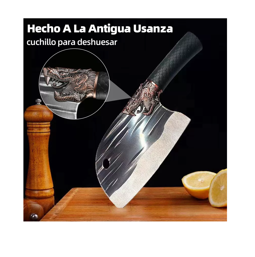 Foto 6 pulgar | Cuchillos para Carnicero Cabeza Deshuesar Redonda para Cocina 3 piezas Negro