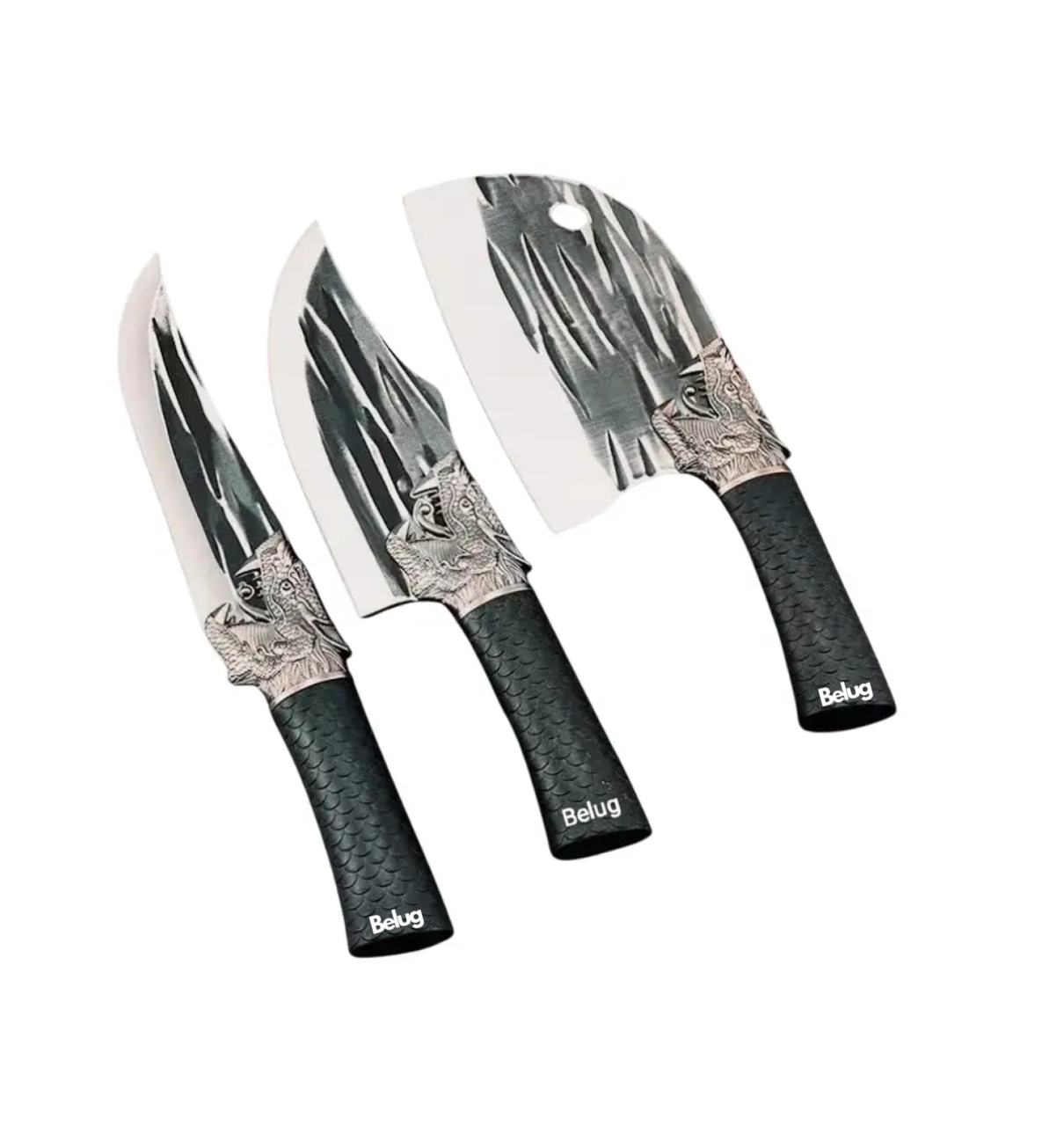 Foto 1 | Cuchillos Para Carnicero Cabeza Deshuesar Redonda Para Cocina 3 Pzs Belug,  Negro