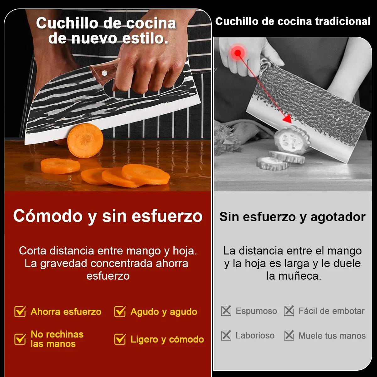 Foto 4 | Cuchillo De Cocina  Lab.g Profesional Multifunción Para Chef Cafe Gris