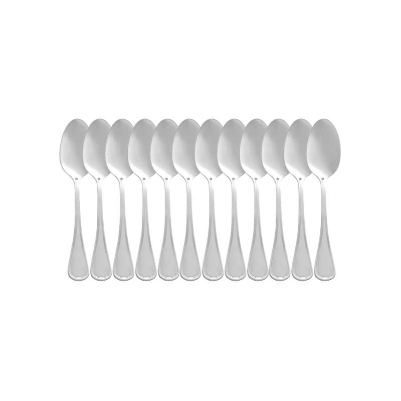 Set Cuchara Sopera Moven Nizaii color Plata 12 PZAS Cubertería de Acero Inoxidable