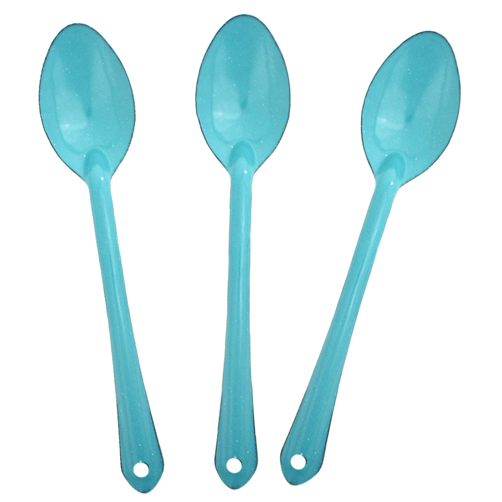 Foto 5 | Set 3 Cucharas De Peltre De 30 Cm Azul Turquesa