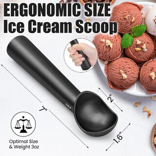 Foto 2 | 5 Pack De Cuchara Para Helado Lab.g Acero Inoxidable Antiadherente Negro
