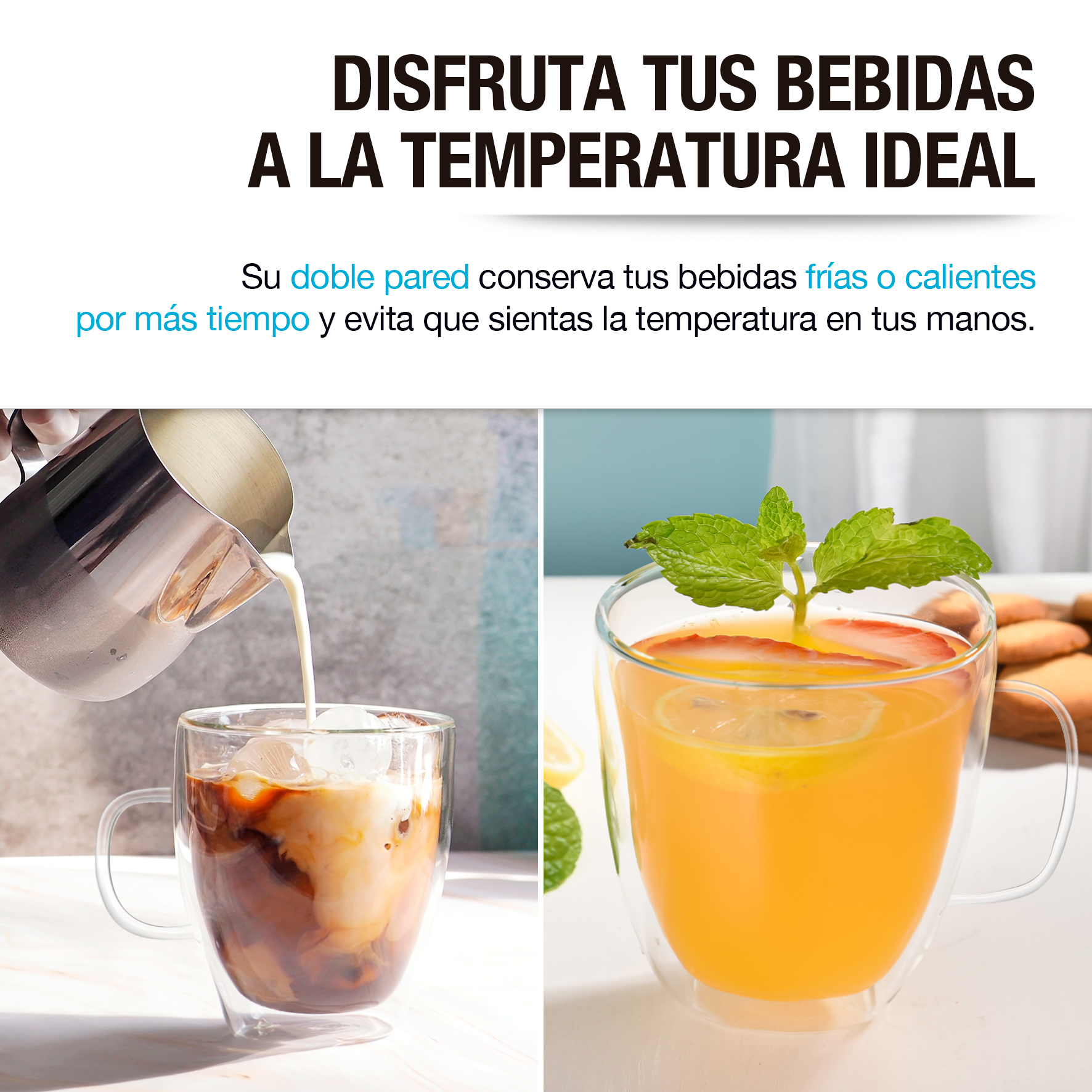 Foto 5 pulgar | Tazas para Café de Doble Pared Térmica/ 4pz/ 330ml y 140ml