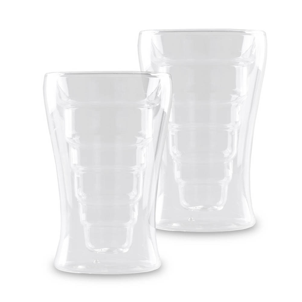 Foto 2 pulgar | Vasos de Vidrio con Doble Pared de Cristal Innovador 2pz 290ml