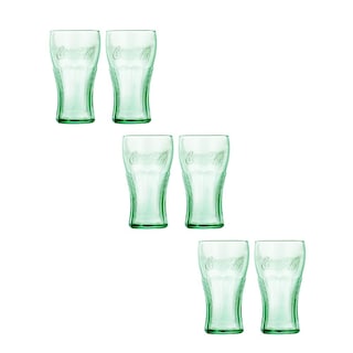 Foto 1 | Juego de Vasos de Vidrio Coca Cola Vintage Libbey 6 Piezas de 495 ml C/U