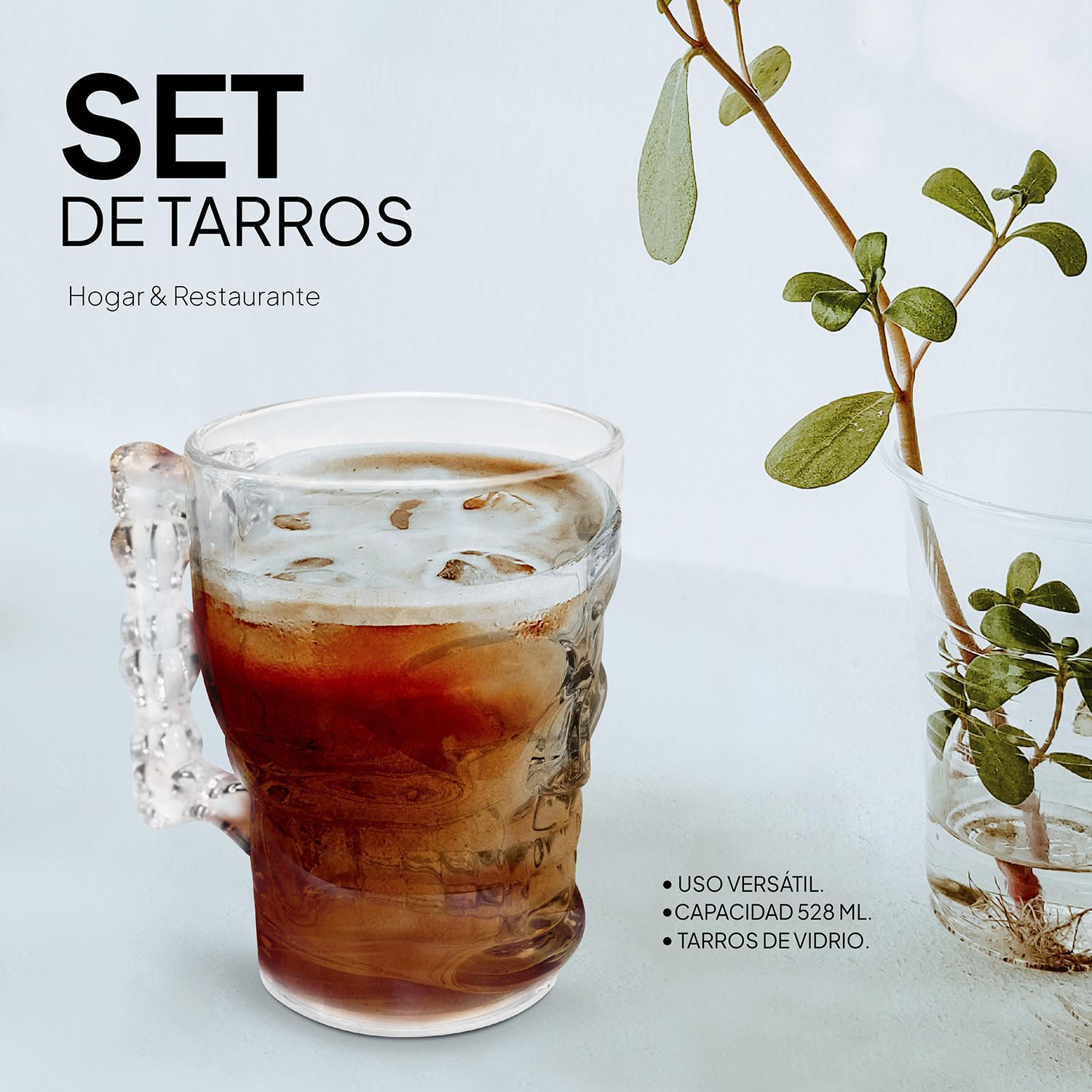 Foto 6 pulgar | Tarros de Cerveza Andromeda Inc Diseño de Calavera 6 Piezas