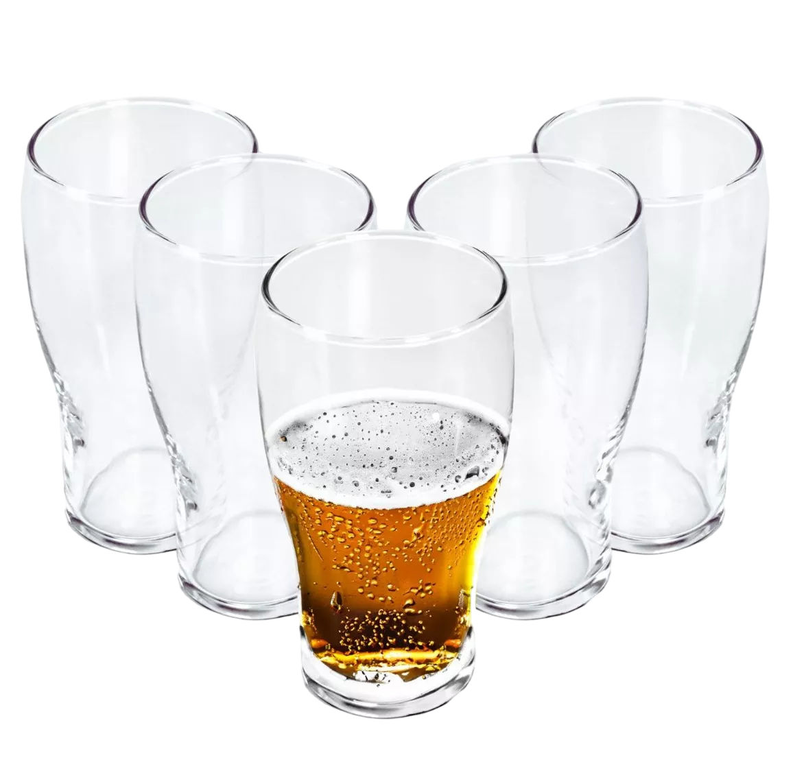 Foto 2 pulgar | Juego de 6 Vasos Cerveceros de Vidrio 550 Ml Transparente