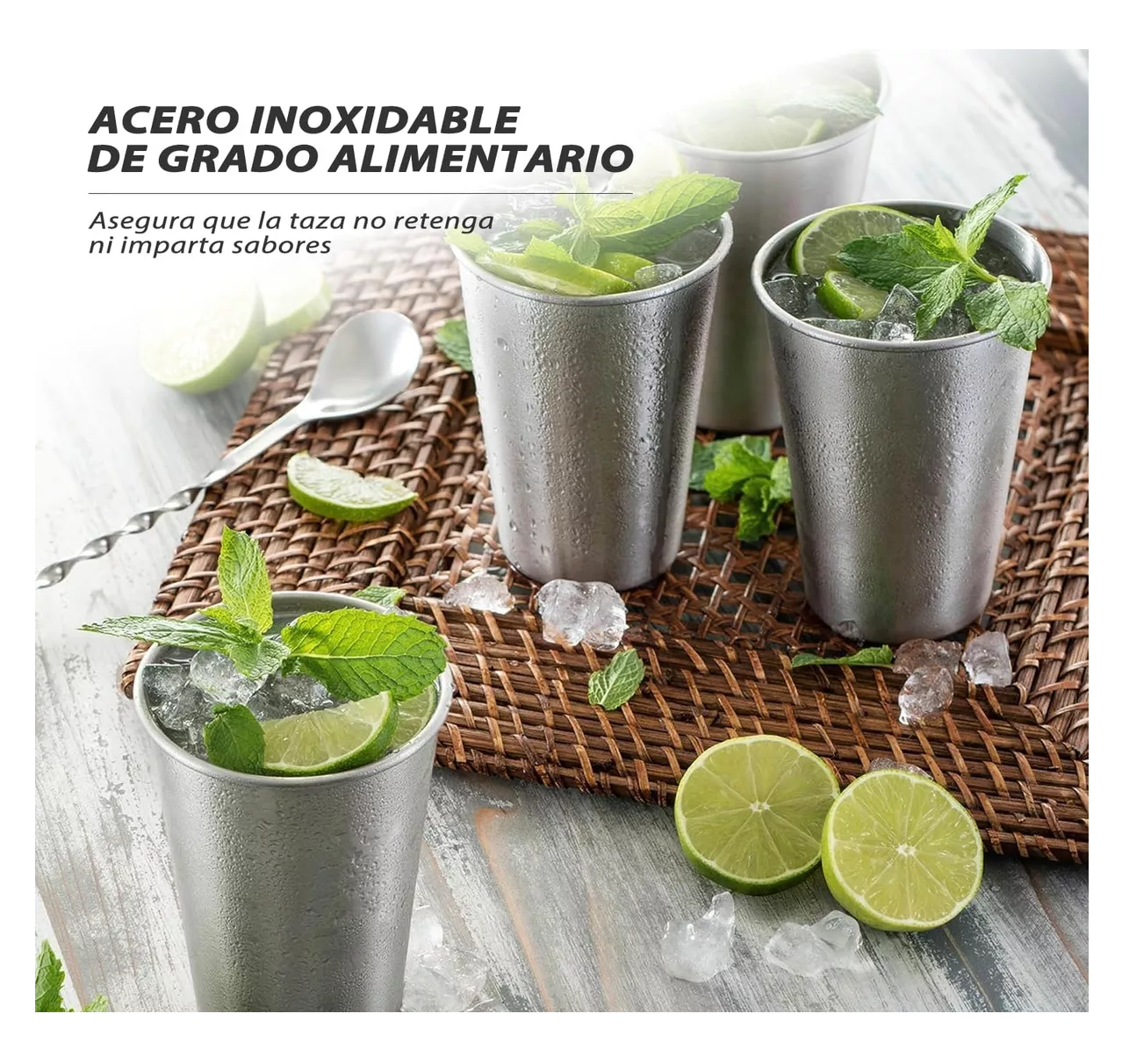 Foto 4 | Vasos Acero Inoxidable 500 Ml Para Cerveza 6 Pzs, Plata