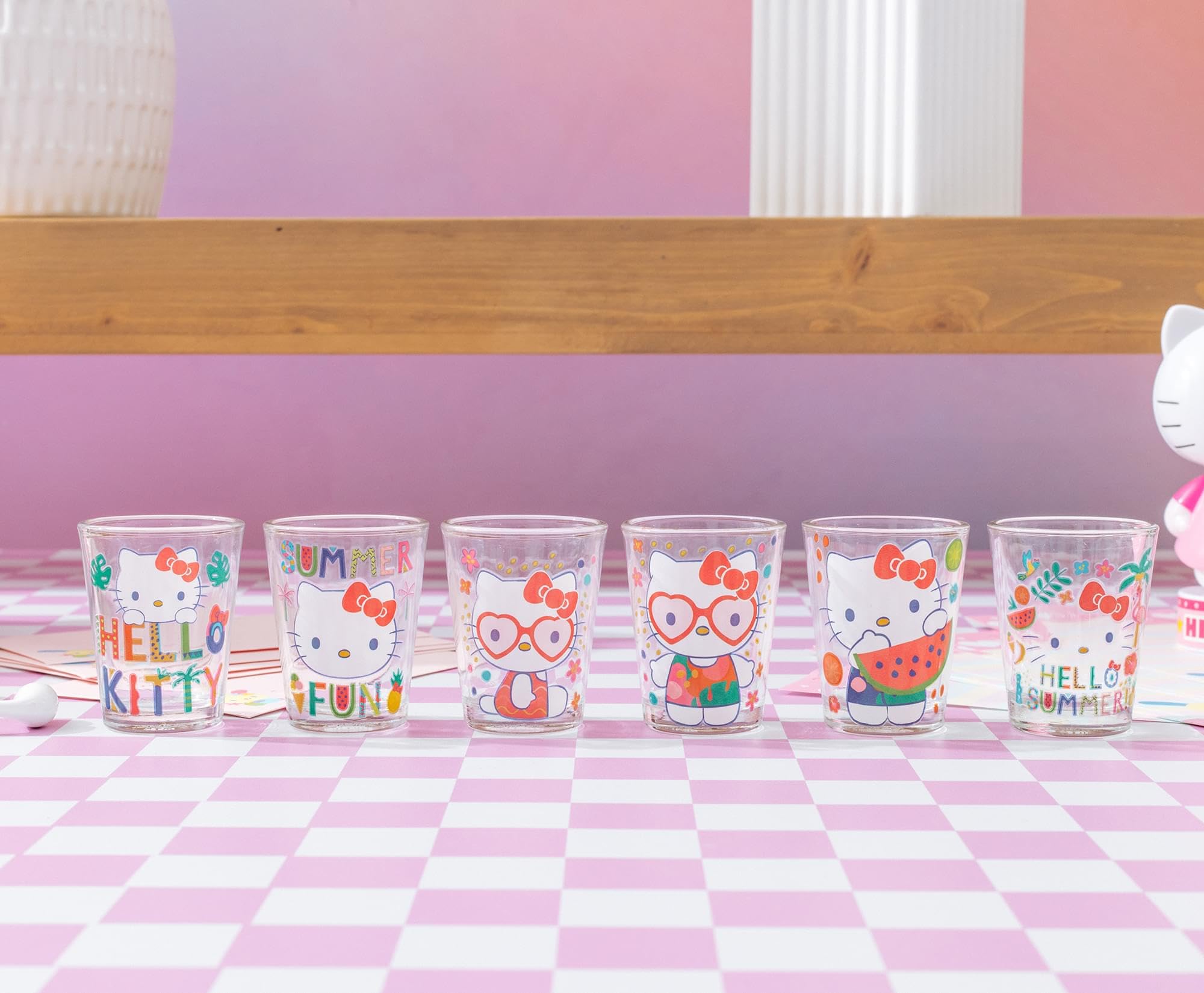 Foto 4 pulgar | Set De Minivasos De Chupito Silver Buffalo Sanrio Hello Kitty - Venta Internacional.