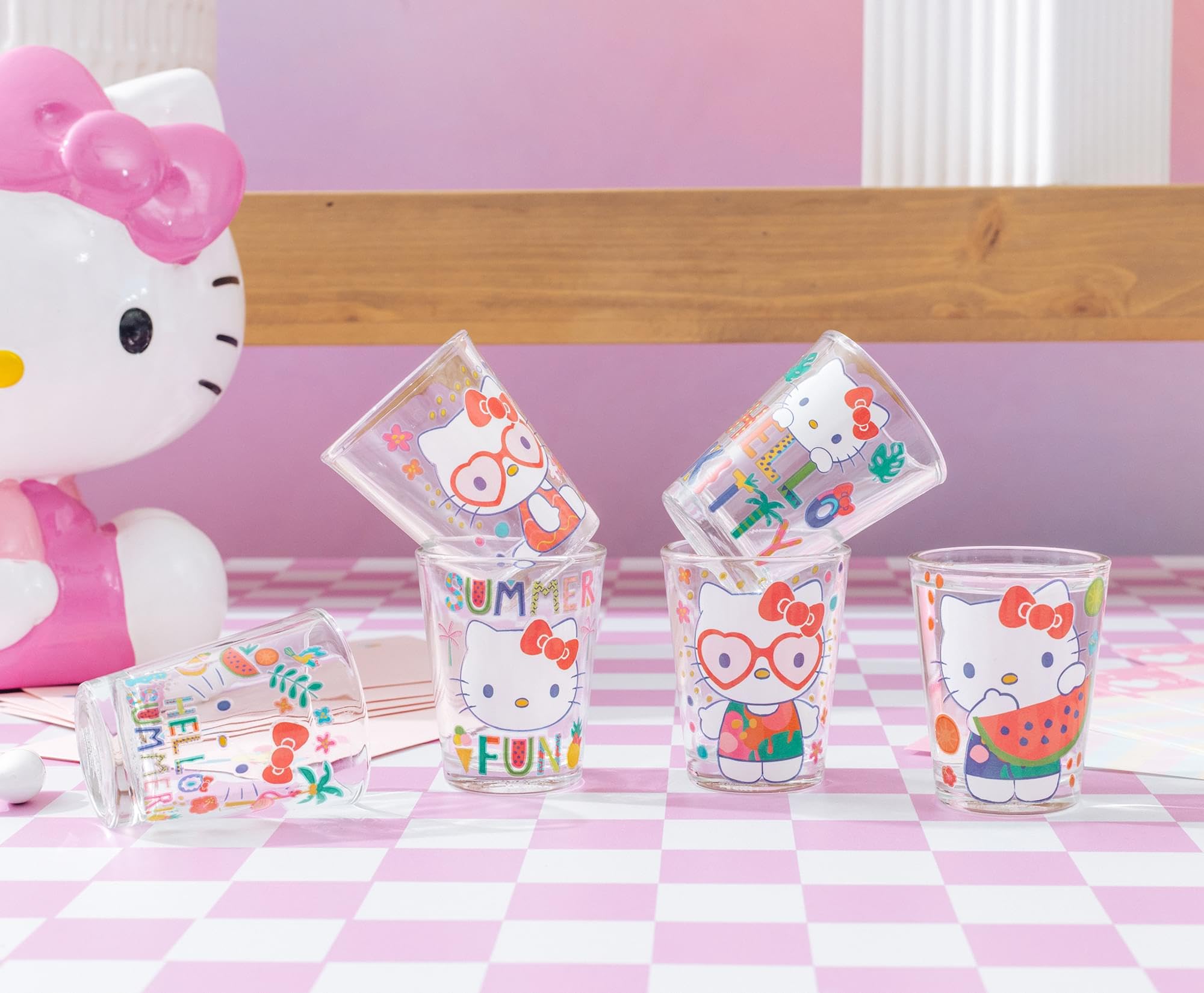 Foto 5 pulgar | Set De Minivasos De Chupito Silver Buffalo Sanrio Hello Kitty - Venta Internacional.