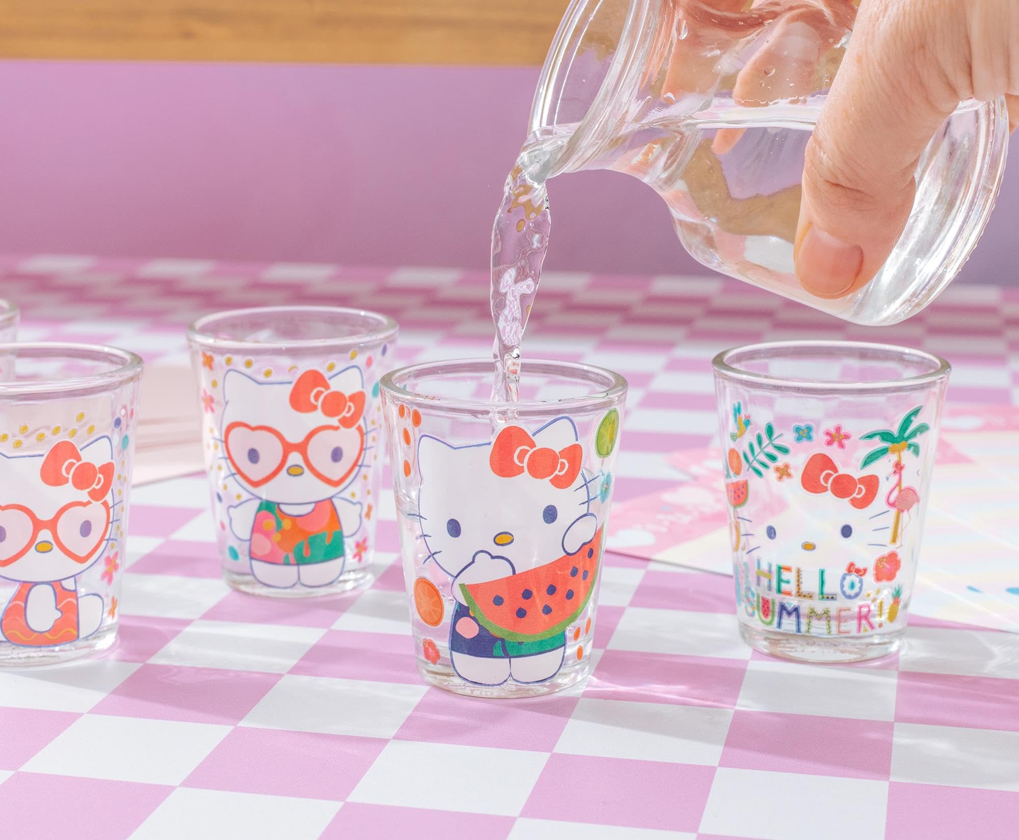 Foto 6 pulgar | Set De Minivasos De Chupito Silver Buffalo Sanrio Hello Kitty - Venta Internacional.
