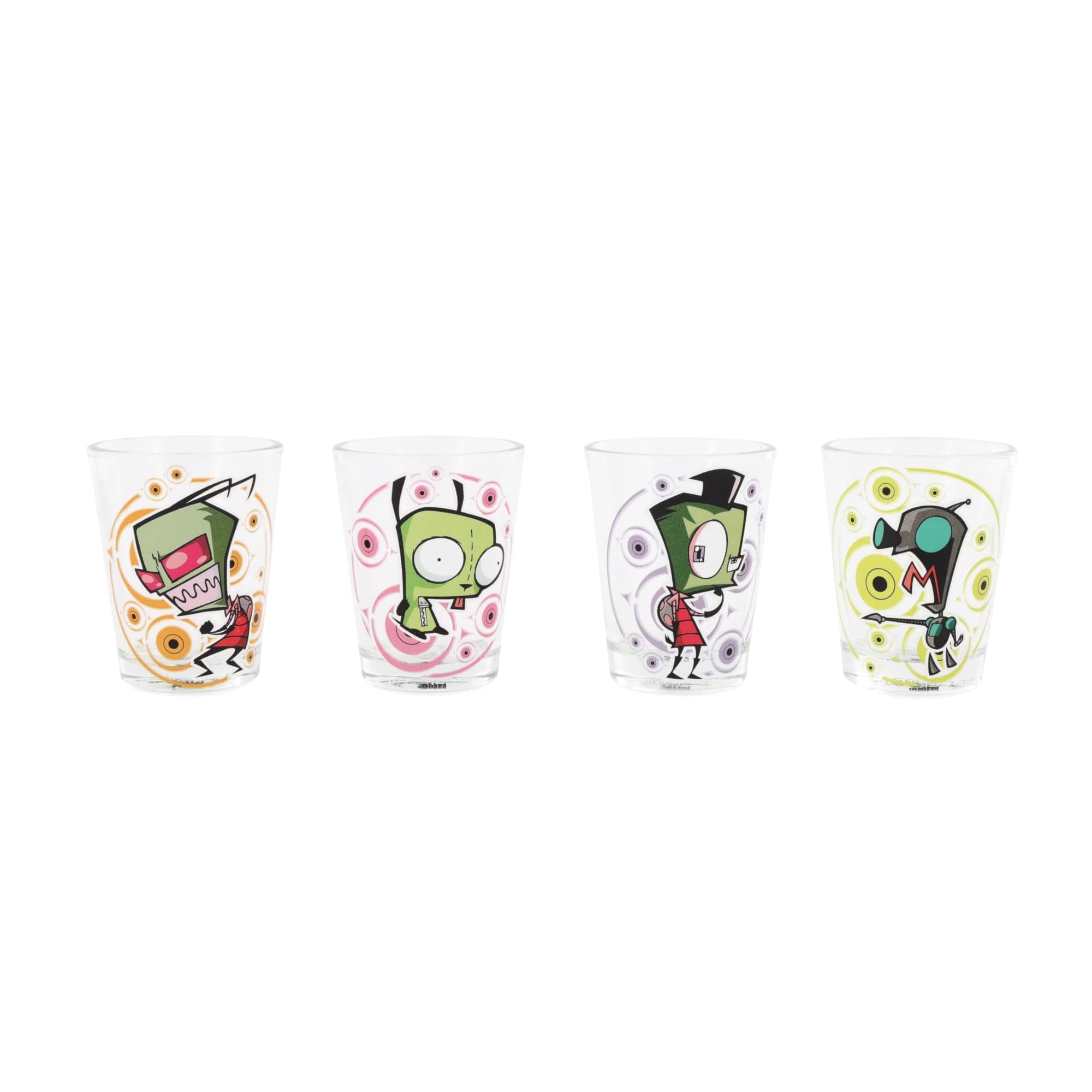 Foto 2 pulgar | Set De Minivasos De Chupito Plateados Con Los Personajes De Buffalo Invader Zim - Venta Internacional.