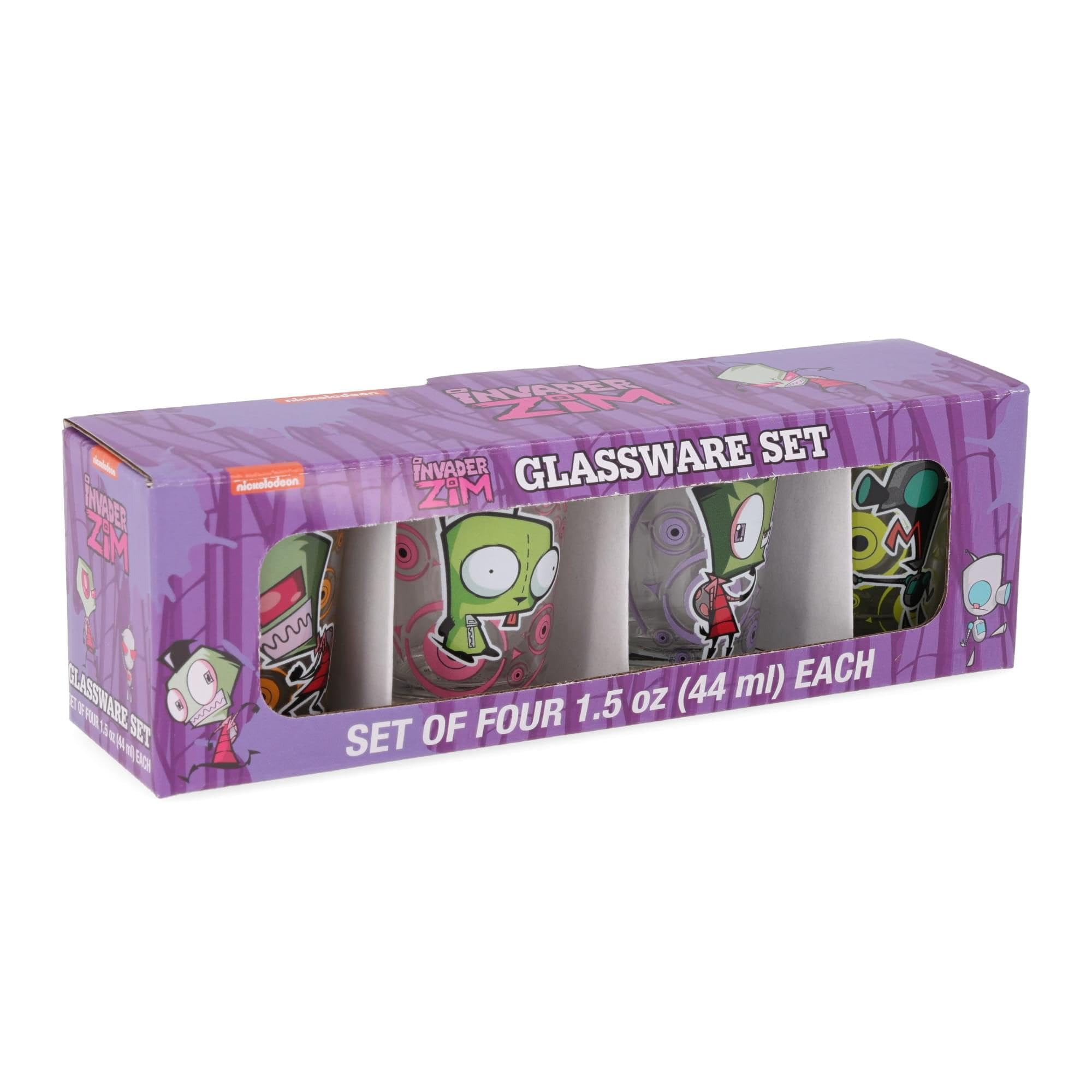 Foto 3 pulgar | Set De Minivasos De Chupito Plateados Con Los Personajes De Buffalo Invader Zim - Venta Internacional.