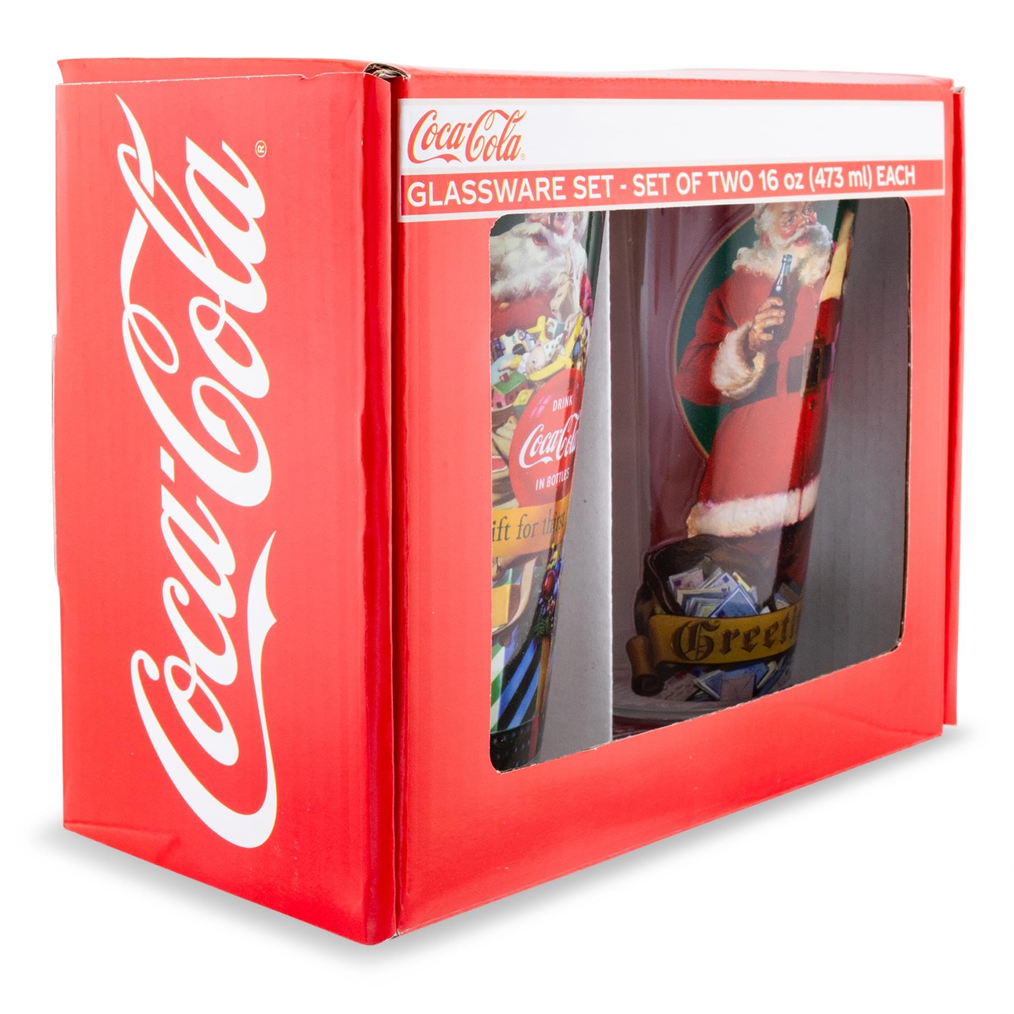 Foto 3 pulgar | Vasos De Cerveza Silver Buffalo Coca-cola Vintage Santa Claus, 500 Ml - Venta Internacional.