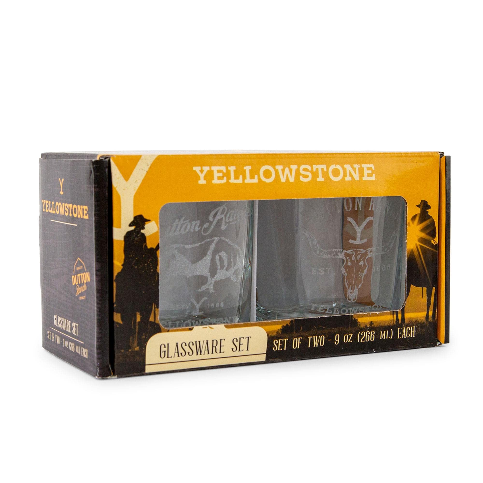 Foto 2 | Gafas Mini Rocks Toynk Yellowstone Dutton Ranch 270 Ml, 2 Unidades - Venta Internacional.