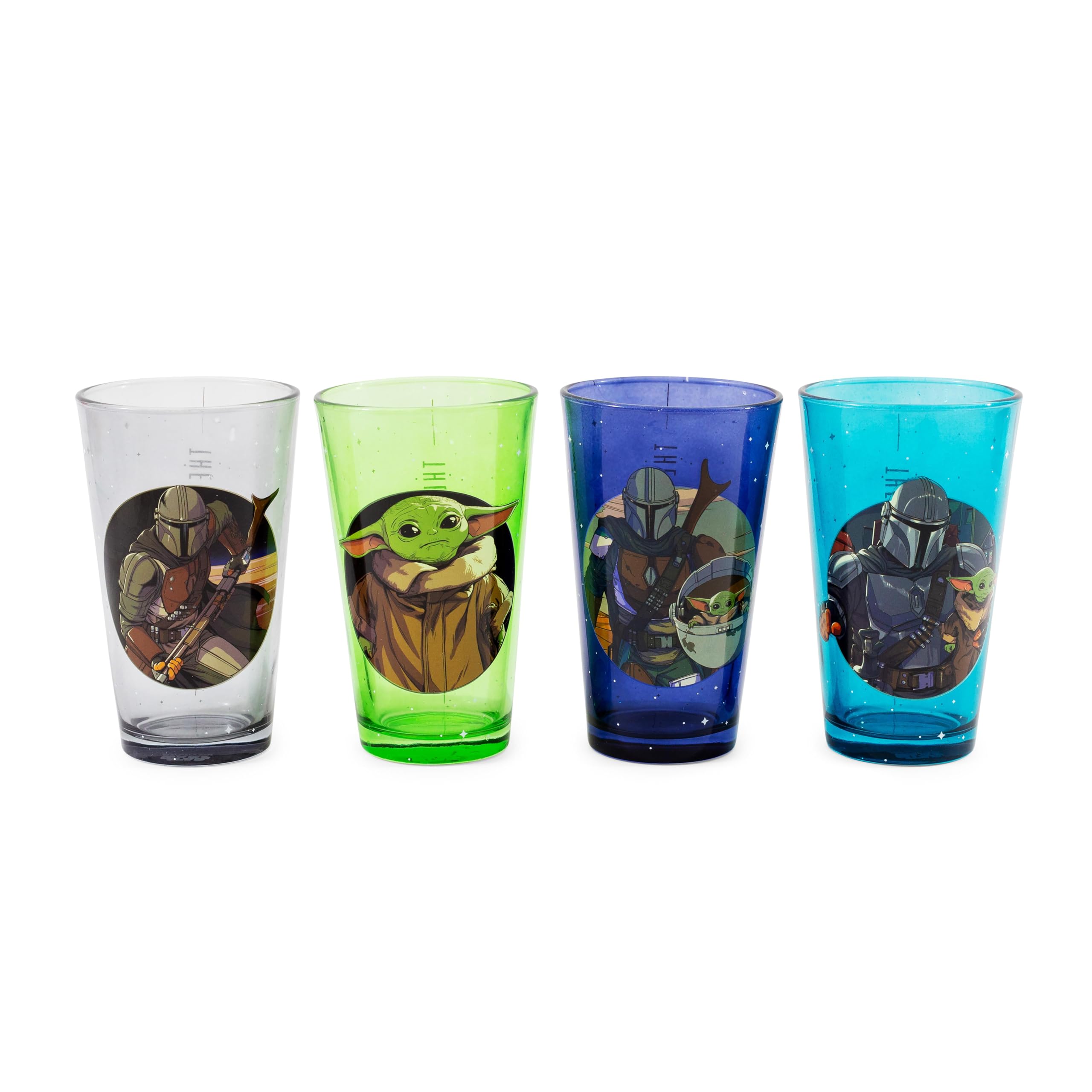 Foto 2 pulgar | Set De Vasos De Pinta Silver Buffalo Star Wars Mandalorian 480 Ml - Venta Internacional.