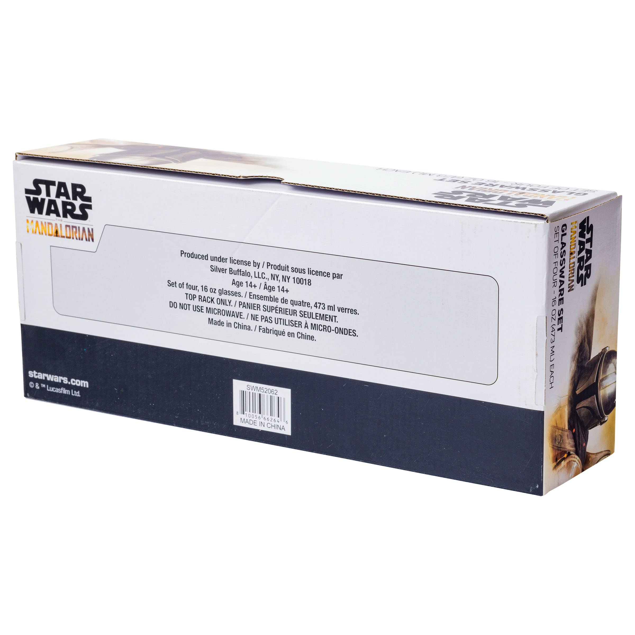 Foto 5 pulgar | Set De Vasos De Pinta Silver Buffalo Star Wars Mandalorian 480 Ml - Venta Internacional.
