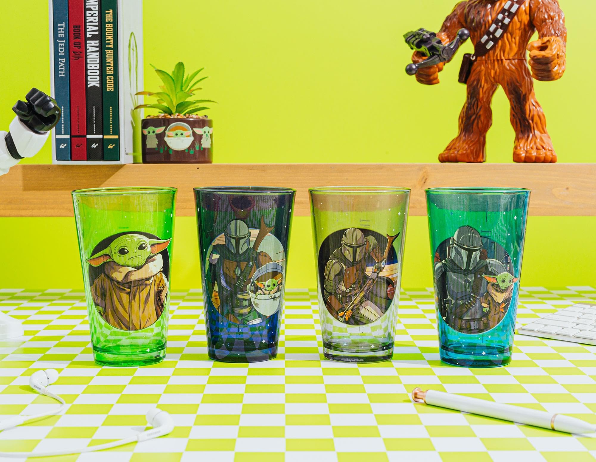 Foto 6 pulgar | Set De Vasos De Pinta Silver Buffalo Star Wars Mandalorian 480 Ml - Venta Internacional.