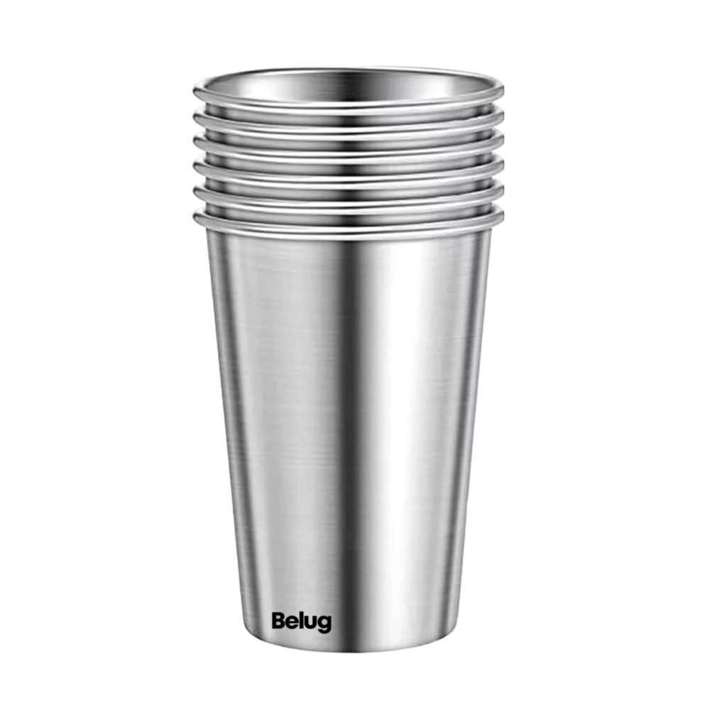 Foto 2 pulgar | Vasos Acero Inoxidable 500 Ml Para Cerveza 6 Pzs, Plata Belug