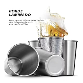 Foto 3 | Vasos Acero Inoxidable 500 Ml Para Cerveza 6 Pzs, Plata Belug