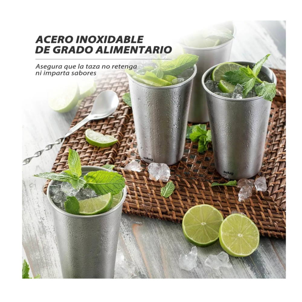 Foto 5 pulgar | Vasos Acero Inoxidable 500 Ml Para Cerveza 6 Pzs, Plata Belug