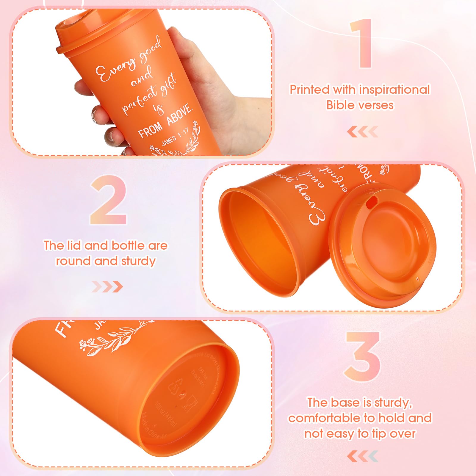 Foto 5 pulgar | Tazas De Café Skylety Bible Verse, 470 Ml, Paquete De 60 Unidades Con Tapa - Venta Internacional.