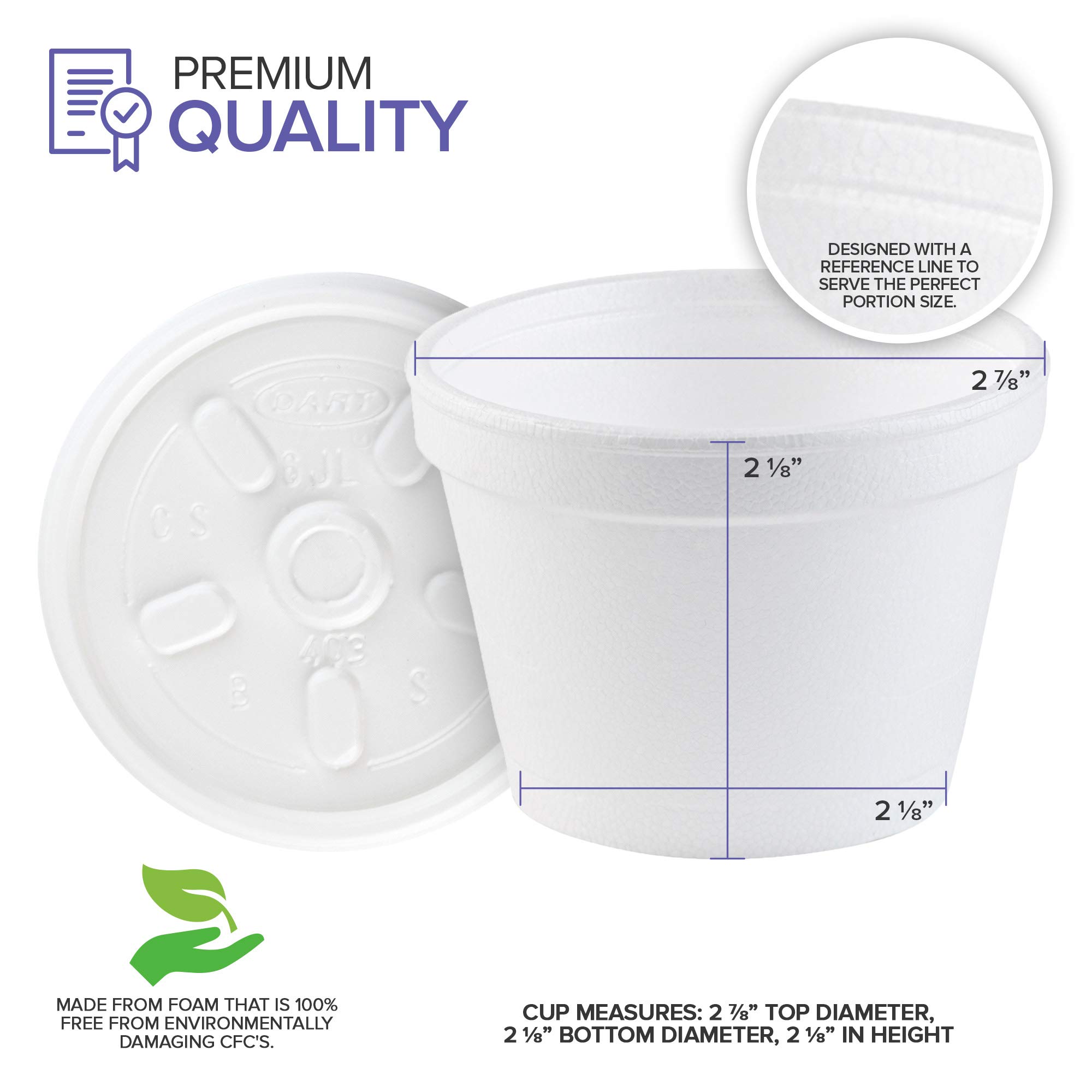 Foto 4 pulgar | Cuencos De Espuma Stock Your Home De 120 Ml Con Tapas (100 Unidades) Aislantes - Venta Internacional.