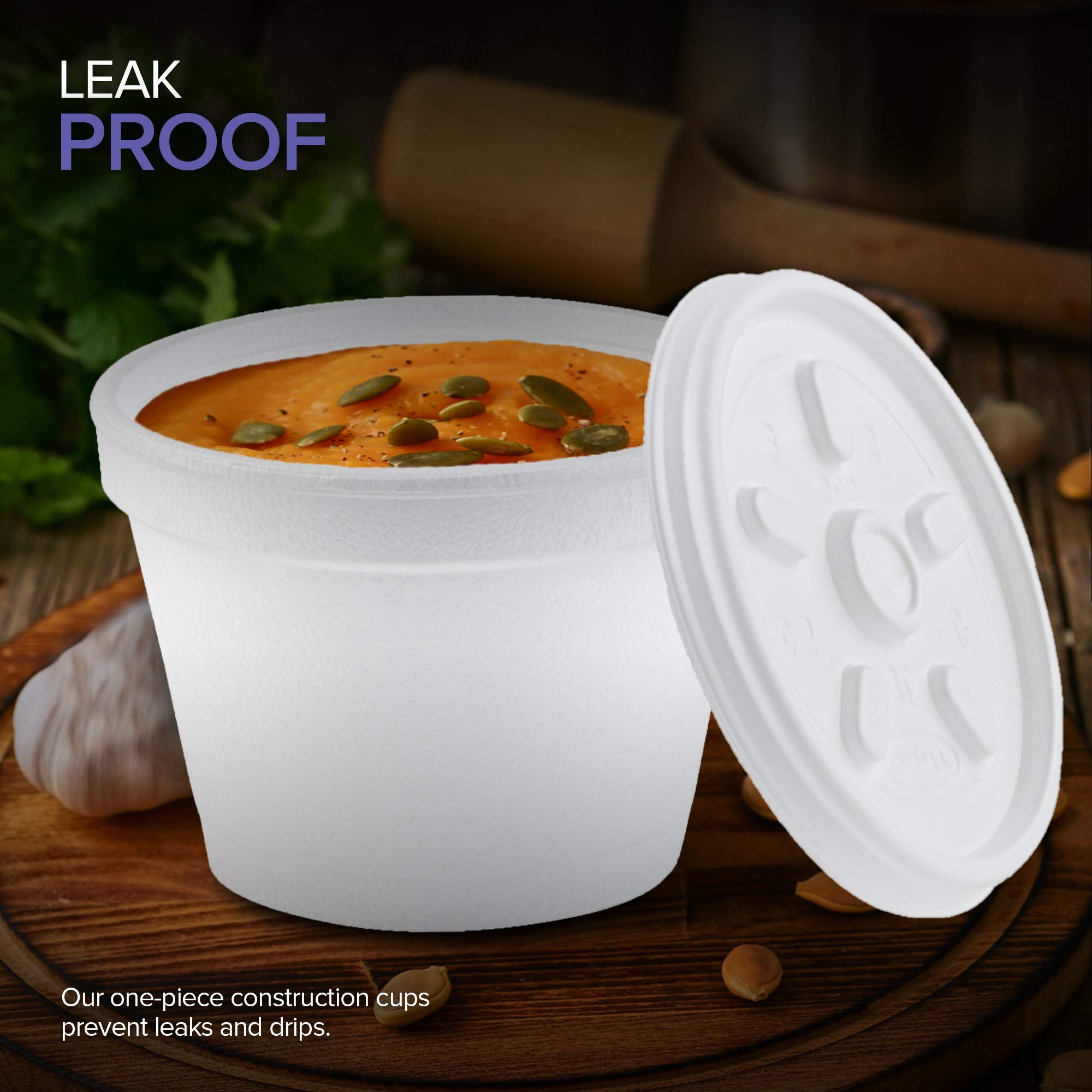 Foto 5 pulgar | Cuencos De Espuma Stock Your Home De 120 Ml Con Tapas (100 Unidades) Aislantes - Venta Internacional.