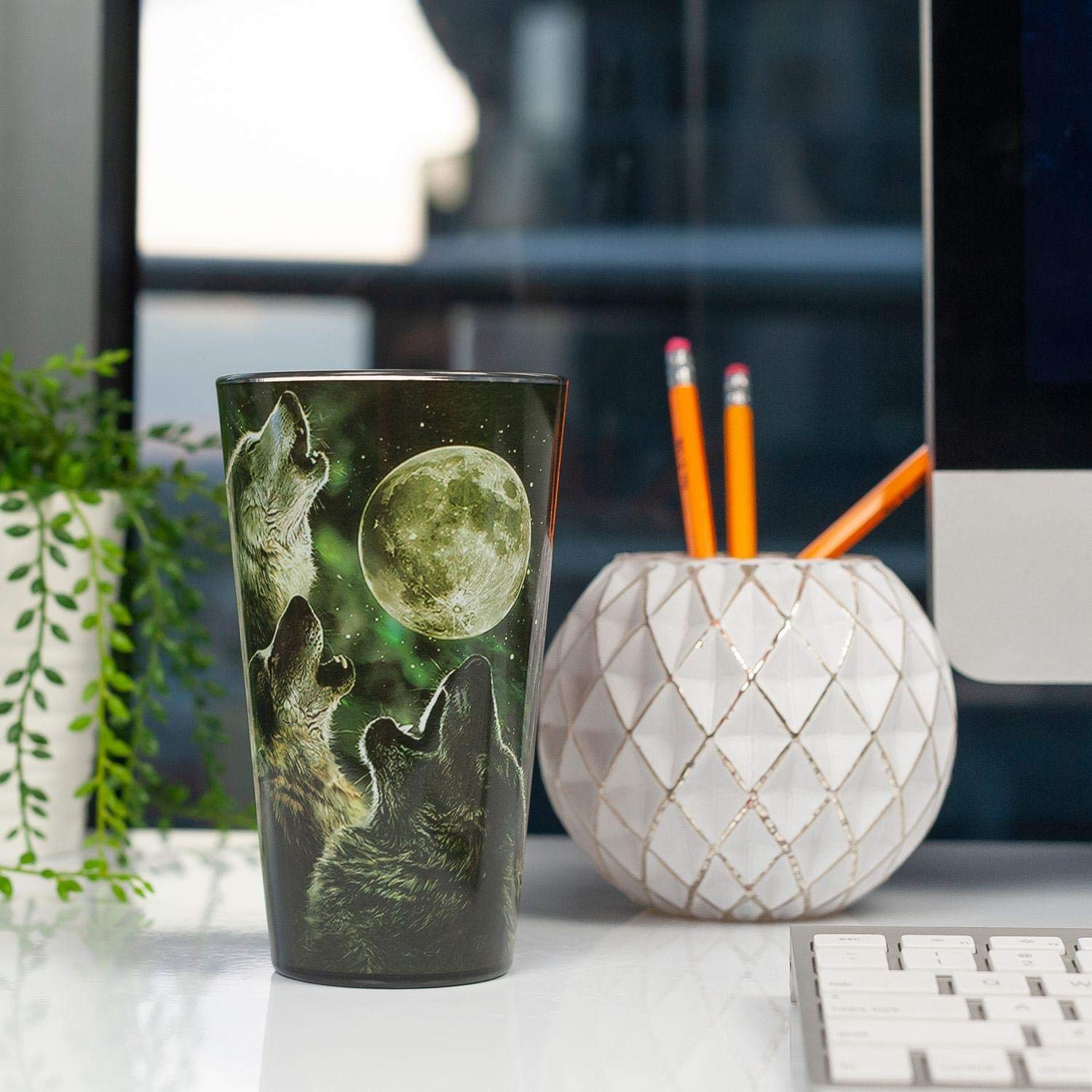 Foto 6 pulgar | Vaso De Pinta Just Funky Official Wolf Pack Howling 473 Ml - Venta Internacional.