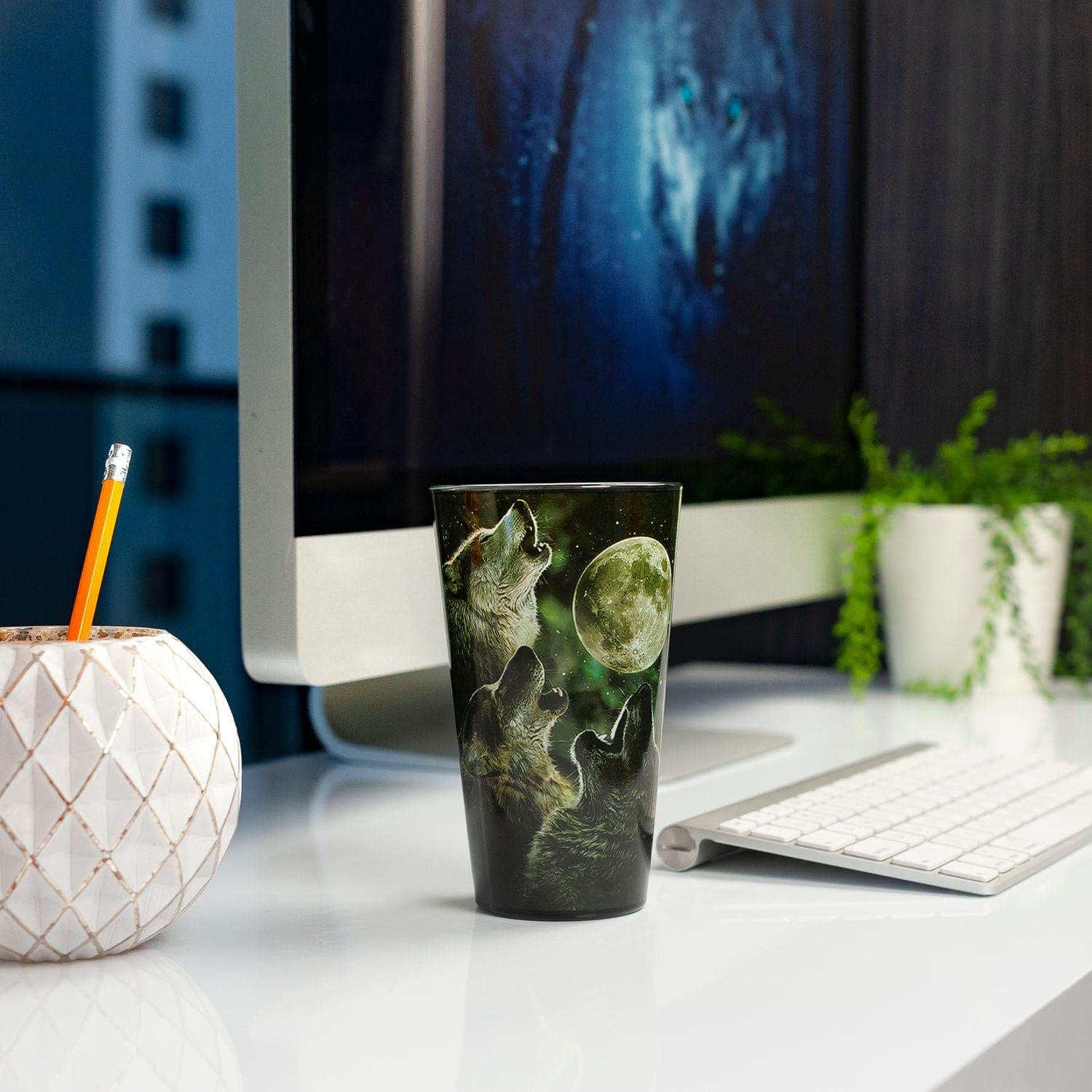 Foto 7 pulgar | Vaso De Pinta Just Funky Official Wolf Pack Howling 473 Ml - Venta Internacional.