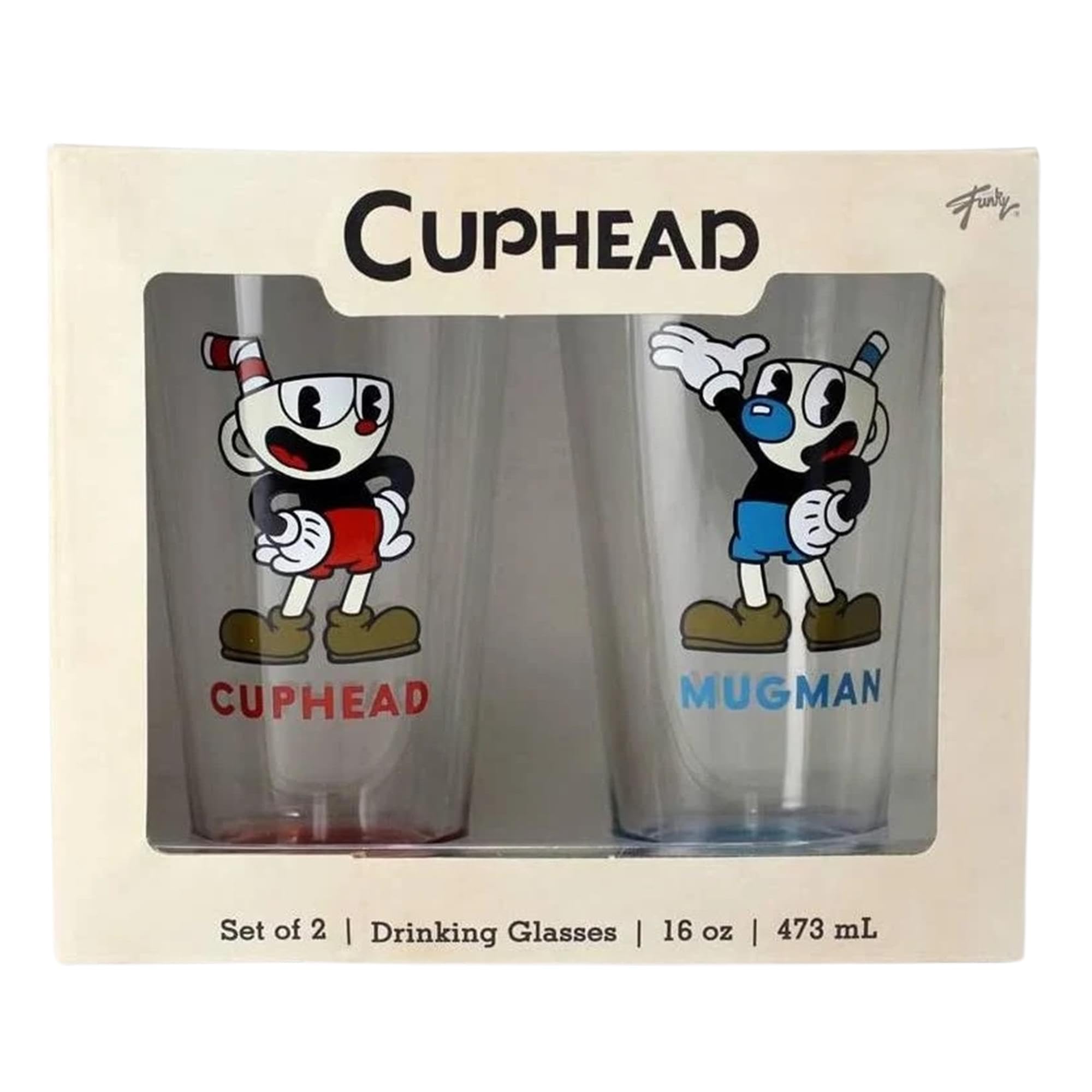 Foto 5 pulgar | Set De Vasos Just Funky Cuphead Pint 473 Ml (2 Unidades) - Venta Internacional.
