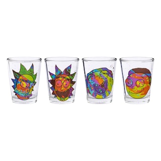 Foto 2 | Juego De Minivasos Silver Buffalo Rick And Morty De 44 Ml Paquete De 4 - Venta Internacional.