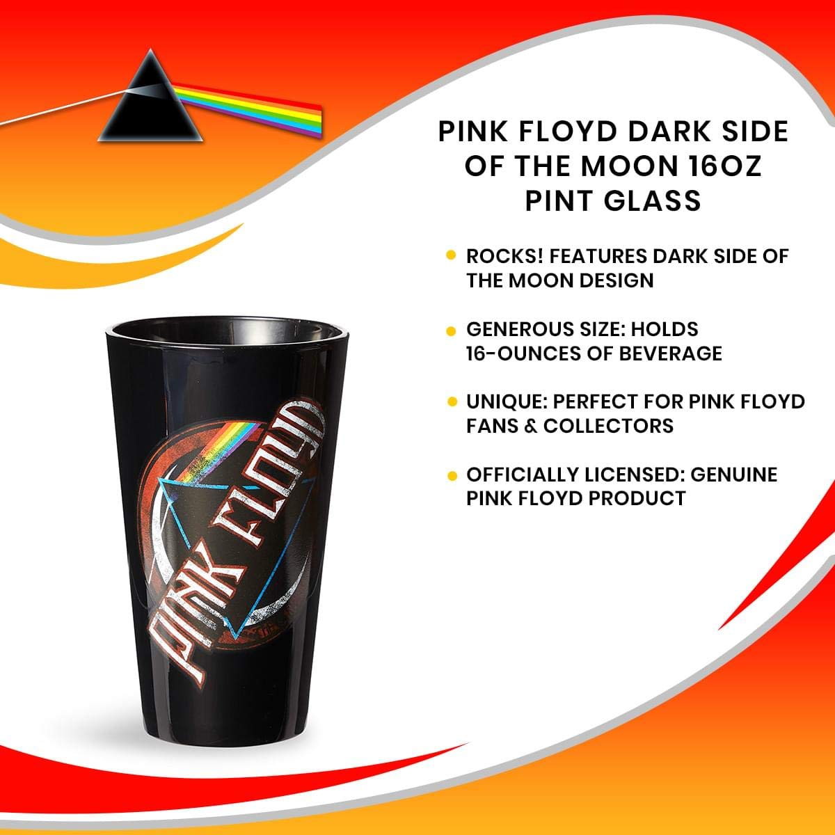 Foto 8 pulgar | Vaso De Cerveza Just Funky Official «dark Side Of The Moon» De Pink Floyd - Venta Internacional.