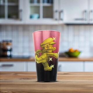 Foto 4 | Vaso De Cerveza Nintendo Super Mario Bros Gold Mario Chapado En Metal - Venta Internacional.