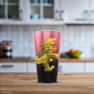 Foto 5 | Vaso De Cerveza Nintendo Super Mario Bros Gold Mario Chapado En Metal - Venta Internacional.