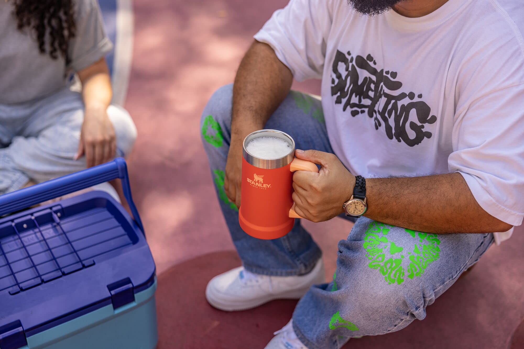 Foto 3 | Beer Stein Stanley Adventure Big Grip De Acero Inoxidable De 710 Ml - Venta Internacional.