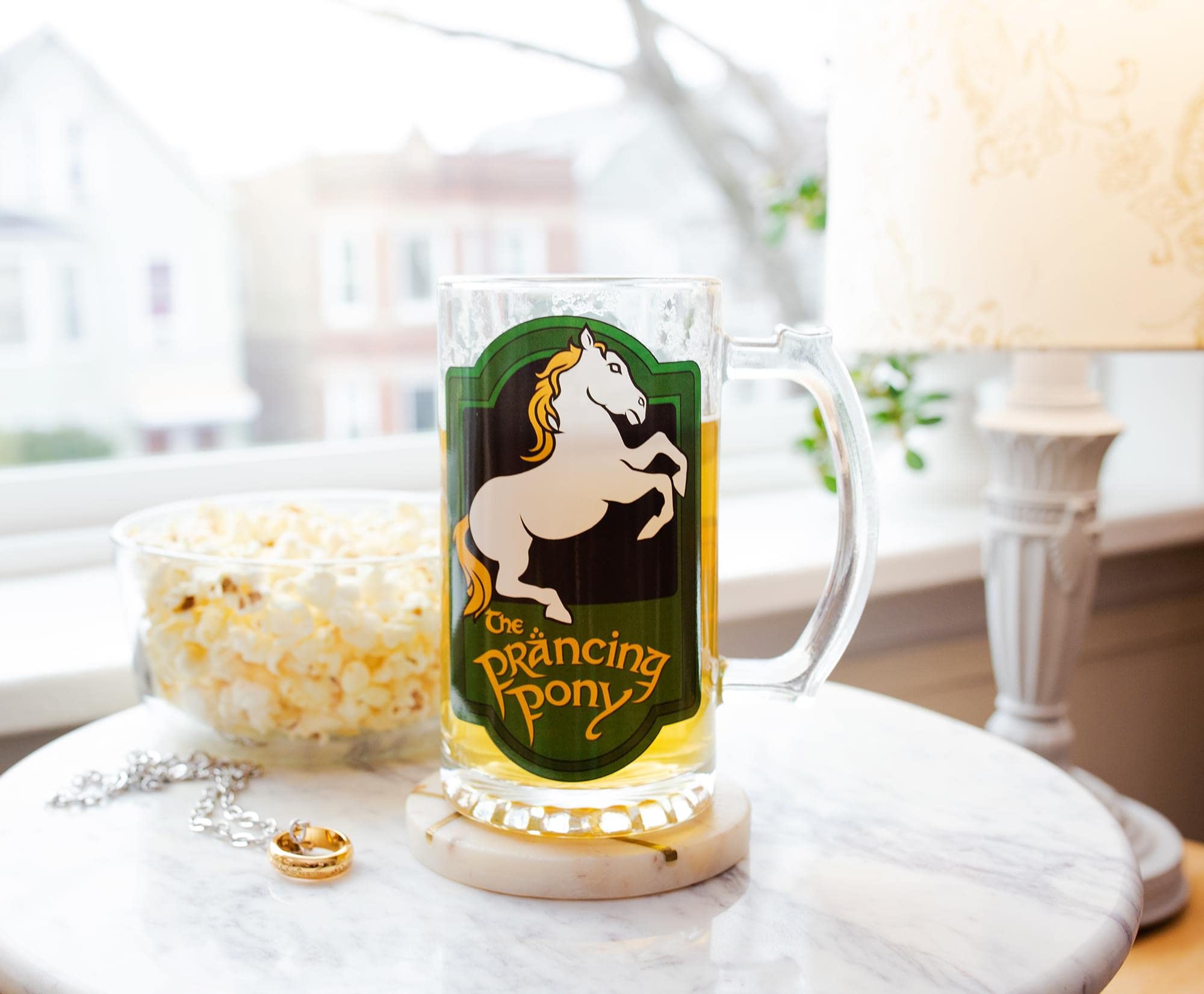 Foto 6 pulgar | Taza De Cristal Silver Buffalo The Lord Of The Rings, 480 Ml - Venta Internacional.